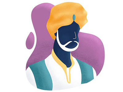 Sultan colors illustration instagram vector
