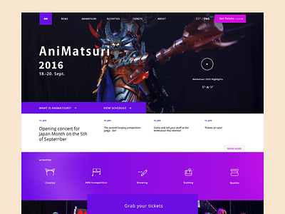 Animatsuri Concept animatsuri landing page web web design