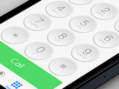 ZTII Dialer button dialer ios7 keypad phone white