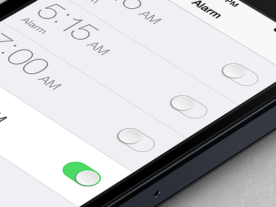 ZTII Switches alarm apple button ios7 iphone switches toggles