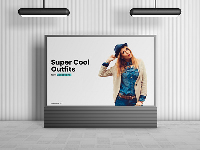 Free Mall Indoor Billboard Digital Ad Mockup