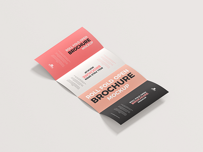 Free Roll Fold Open Brochure Mockup branding brochure brochure design brochure mockup download font free free mockup freebie identity mock up mockup mockup free mockup psd mockups print psd roll fold brochure mockup stationery template