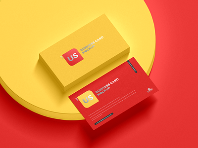 Free US Business Card Mockup