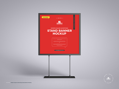 Free Square Banner Mockup