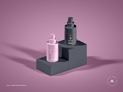 Free Spray Bottle Mockup cosmetics mockup