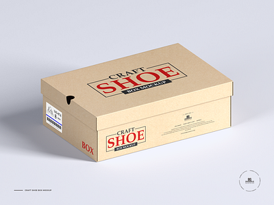 Free Craft Shoe Box Mockup shoe box mockup