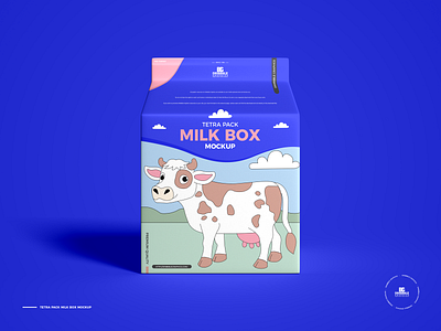 Free Milk Box Mockup box mockup