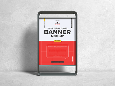 Free Framed Banner Mockup banner mockup