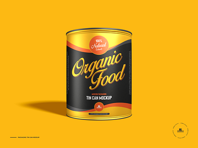 Free Modern Tin Can Mockup