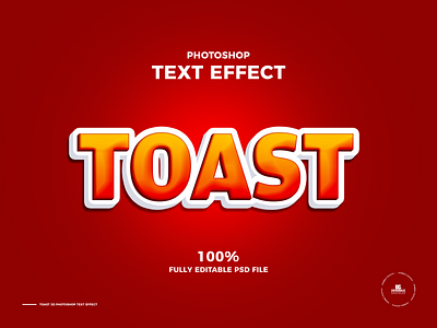 Free Toast 3D Photoshop Text Effect
