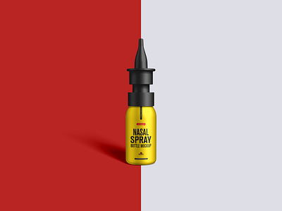 Free Nasal Spray Bottle Mockup bottle mockup