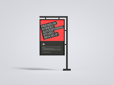 Free Street Advertising Stand Mockup banner mockup