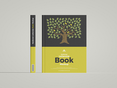 Free Hardcover Book Mockup branding mockup