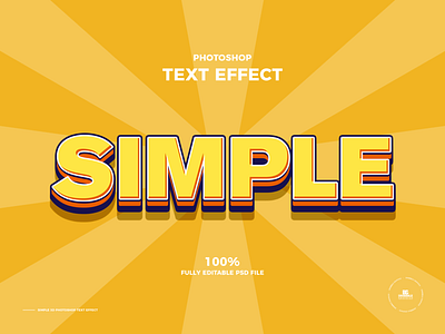 Free Simple 3D Photoshop Text Effect font free freebie photoshop photoshop text effect psd template text effect