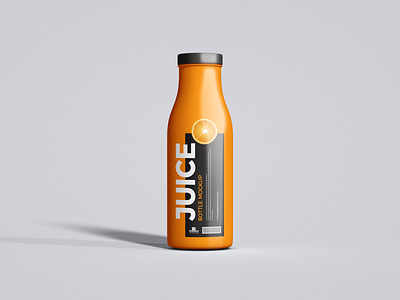 Clear Glass Orange Juice Bottle Mockup - Free Download Images High Quality  PNG, JPG