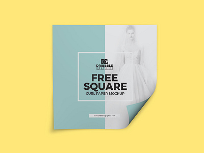 Free Square Curl Paper Mockup free mockup free psd mockup freebie mockup mockup free mockup template paper mockup psd mockup