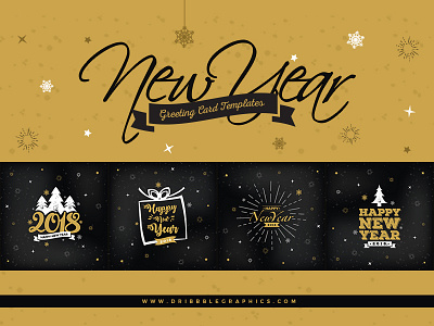 4 Free New Year Greeting Card Templates