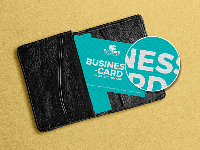 Free Business Card in Wallet Mockup