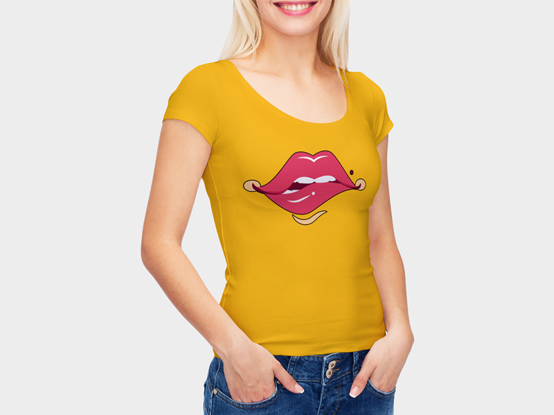 Free Smart Girl Wearing T Shirt Mockup mockup template free psd mockup freebie free mockup mockup free psd mockup mockup girl t-shirt mockup round neck t-shirt mockup t-shirt mockup t-shirt tshirt