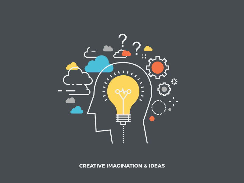 Free Creative Imagination & Ideas Vector Illustration by Jessica Elle ...