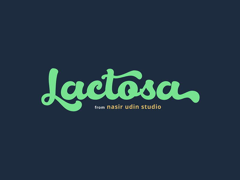 Free Lactosa Bold Script Demo 2018 freebie type text lettering typography free font font script font script