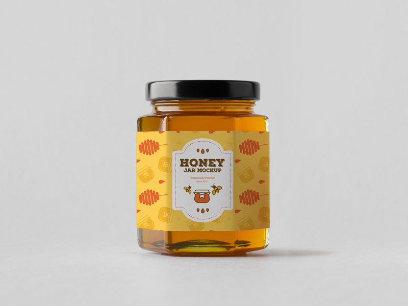 Download Free Honey Jar Mockup Psd 2018 by Jessica Elle on Dribbble