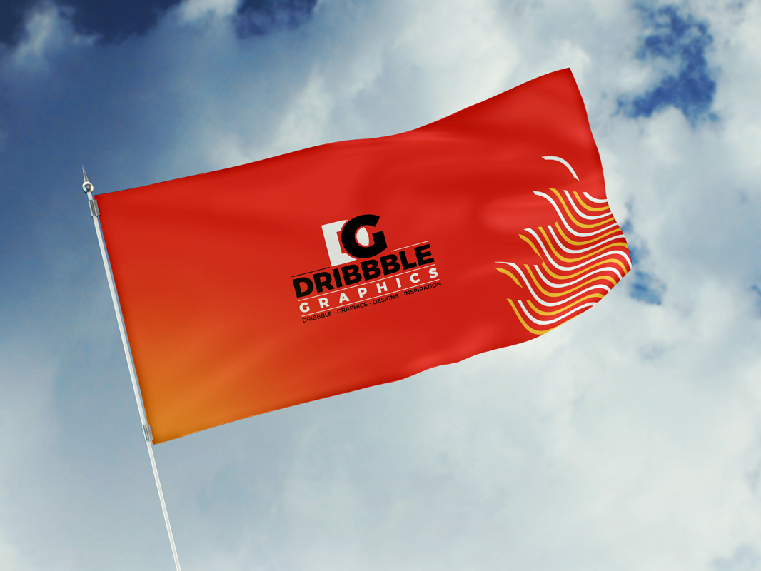 Free Modern Flag Mockup by Jessica Elle on Dribbble