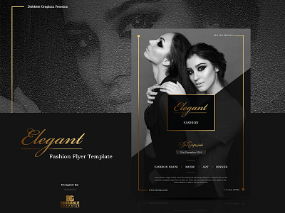 Free Elegant Fashion Flyer Template design fashion fashion flyer flyer design flyer template flyer templates free template freebie graphic design template