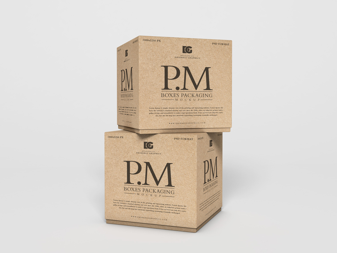 Download Free Craft Boxes Mockup Psd By Jessica Elle On Dribbble