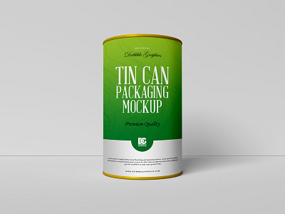 Free Tin Can Packaging Mockup PSD