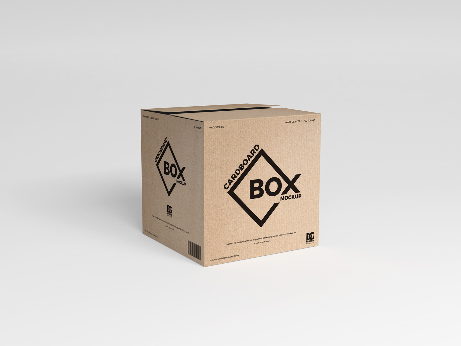 Download Free PSD Square Cardboard Box Mockup Design by Jessica Elle on Dribbble