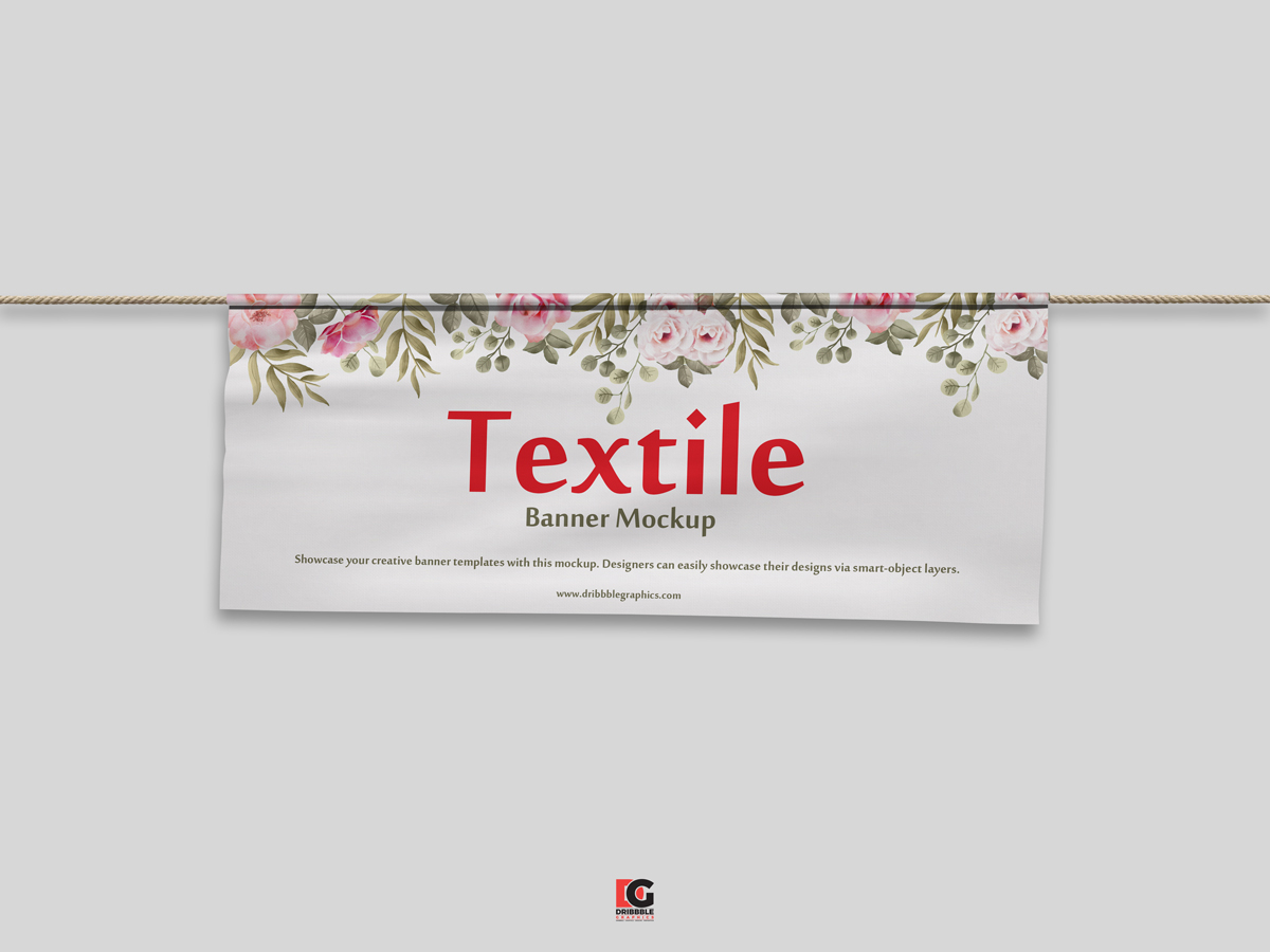 Download Free Psd Textile Banner Mockup Design By Jessica Elle On Dribbble PSD Mockup Templates