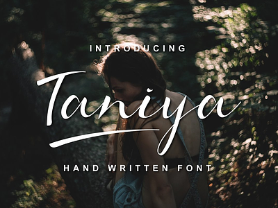 Free Taniya Handwritten Font Demo calligraphy font fonts free font freebie graphics handwritten font handwritten fonts handwritten type lettering print design template