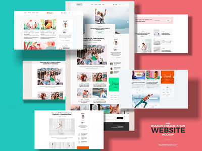 Download Free Modern Presentation Website Mockup By Jessica Elle On Dribbble