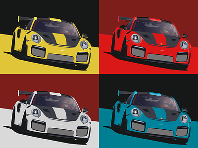 What color would you choose? 911 adobe illustrator gt2rs illustrations nordschleife nurburgring porsche porsche 911 supercars