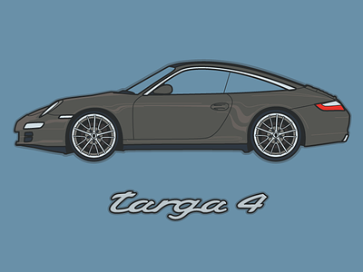 Car 20 – 2007 Porsche 911 Targa 4 911 adobe illustrator illustration mancave porsche rennsport targa targa 4