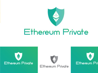Ethereum Private branding clean cryptocurrency digital eterium ethereum eventfolio fantasy game green icon logo design security app simple symbol ui ux vector wallet white