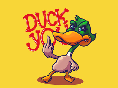 Duck you! cartoon character character design comic design drawing duck duck you funny illustration pato procreate pun