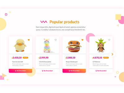 Dada! Cards cards concept design eshop kids product shop toys ui website