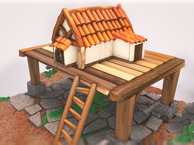 Rustic House 3d house rustic