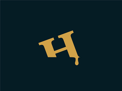 Henry's Honey Logo Design & Branding brand branding clever dripping honey logo h honey honey label design logo logomark monogram simple symbol
