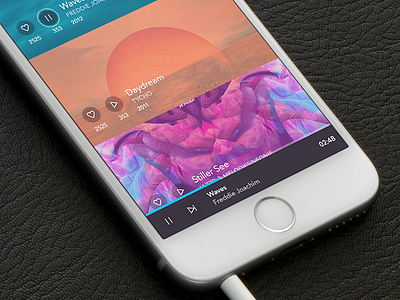 Music-to-work-to hunter app design audio chill ios iphone app mobile app music play tycho ui uidesigner ux