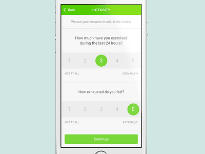Intensity Rating Input app clean input ios minimal mobile app mobile design rating sharp ui value