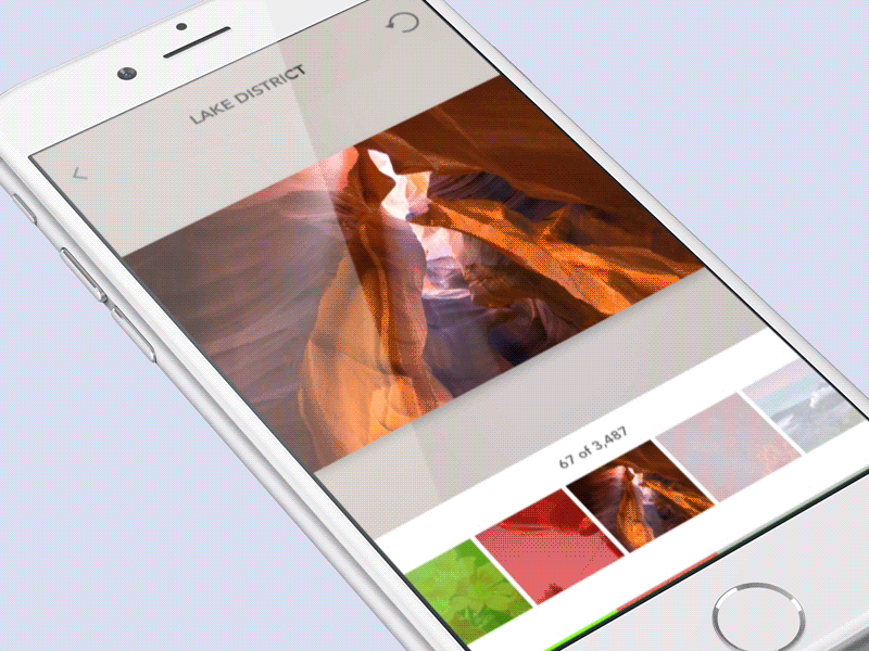 Swipe to sort photos into albums album app app design ios minimal mobile app photo swipe tinder ui ux