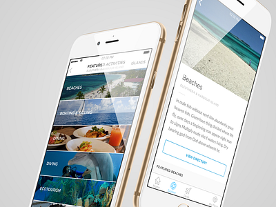 Travel guide app app appdesign bahamas clean guide ios minmial. white travel uidesign