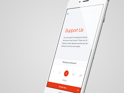 Support us enter donation amount screen app appdesign clean donate donation ios picker support ui uidesigner ux white. minimal