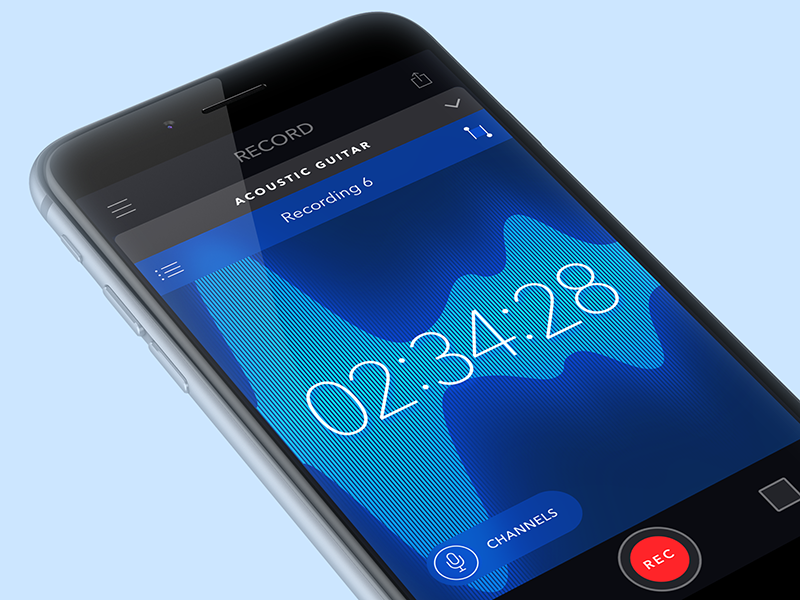 Acoustic Stream mobile app recording screen by Imran Ashraf 🚀 on Dribbble