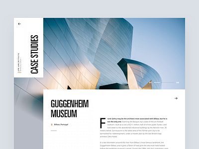 Architecture firm case study article layout architect architecture article clean design editorial grid hierarchy layout light minimal minimalist typography ui visual web design website white