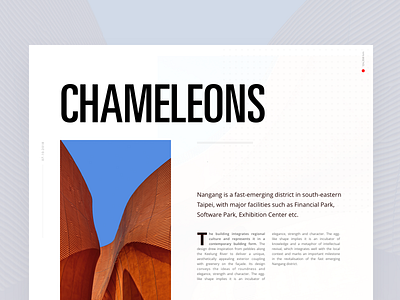 Chameleons Article architect architecture article clean design editorial grid hierarchy layout light minimal minimalist typography ui visual web design website white
