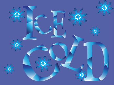 Ice Cold design illustration illustrator typography vector